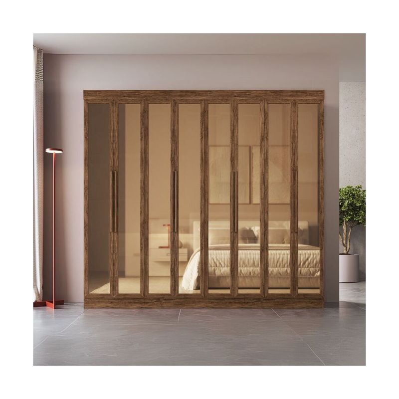 guarda-roupas-casal-8-portas-com-Vidro-multimoveis-cr35259-castanho