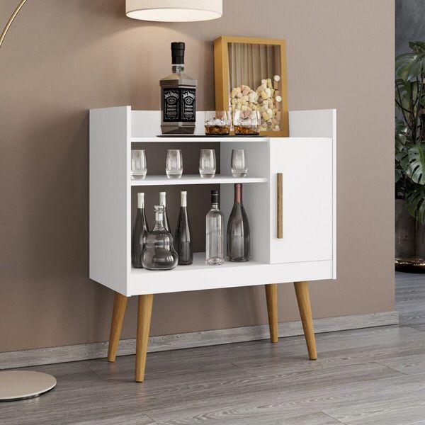 Adega Bar com 1 Porta Retrô 70,4cm Multimóveis CR50106 Branco