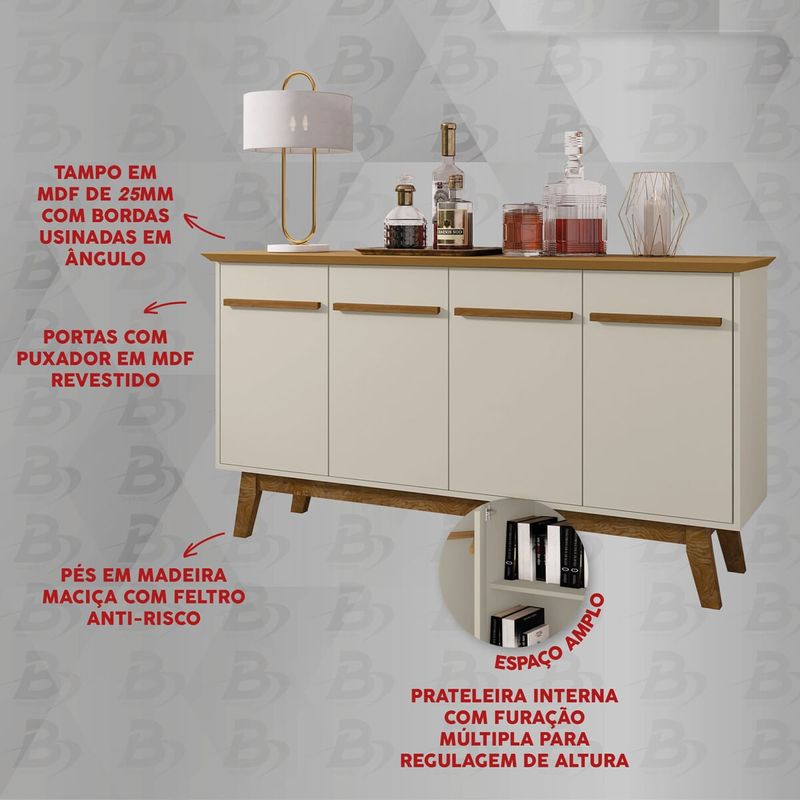 aparador-buffet-com-4-portas-retro-160cm-multimoveis-cr50103-cinamomo-off-white