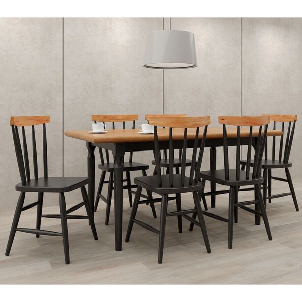 Conjunto Sala de Jantar com Mesa e 6 Cadeiras Multimóveis CR50118 Branco/Natural