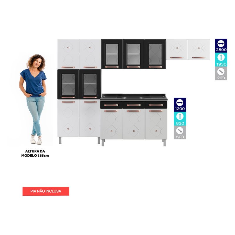 cozinha-completa-modulada-de-aco-4-pecas-com-vidros-e-gabinete-pia-multimoveis-cr20351-branco-preto