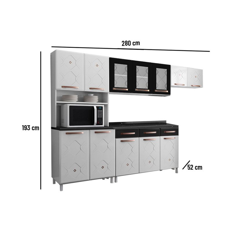cozinha-completa-modulada-de-aco-4-pecas-com-vidros-e-balcao-multimoveis-cr20353-branco-preto