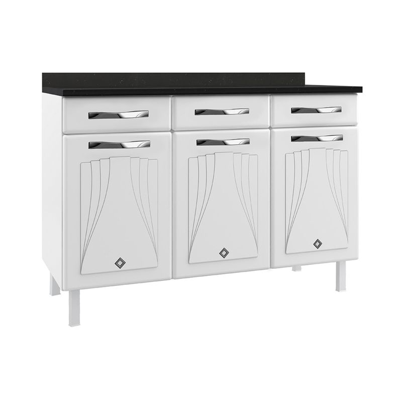 balcao-de-cozinha-de-aco-com-tampo-3-portas-e-3-gavetas-120cm-multimoveis-cr20354-branco