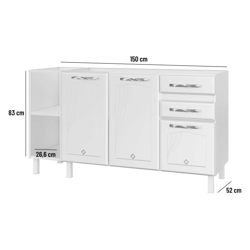 balcao-de-cozinha-de-aco-gabinete-para-pia-3-portas-2-gavetas-150cm-multimoveis-cr20355-branco