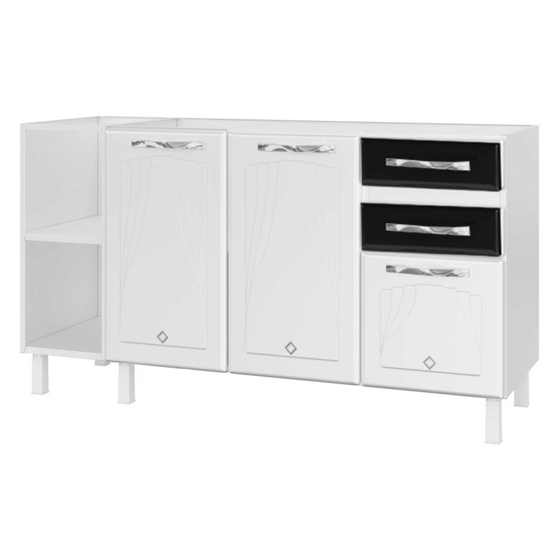 balcao-de-cozinha-de-aco-gabinete-para-pia-3-portas-2-gavetas-150cm-multimoveis-cr20355-branco-preto