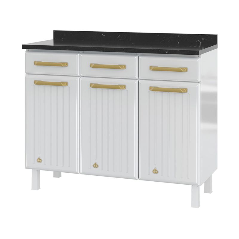 balcao-de-cozinha-de-aco-com-tampo-3-portas-e-3-gavetas-105cm-multimoveis-cr20360-branco
