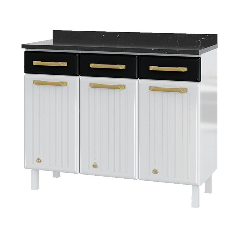 balcao-de-cozinha-de-aco-com-tampo-3-portas-e-3-gavetas-105cm-multimoveis-cr20360-branco-preto