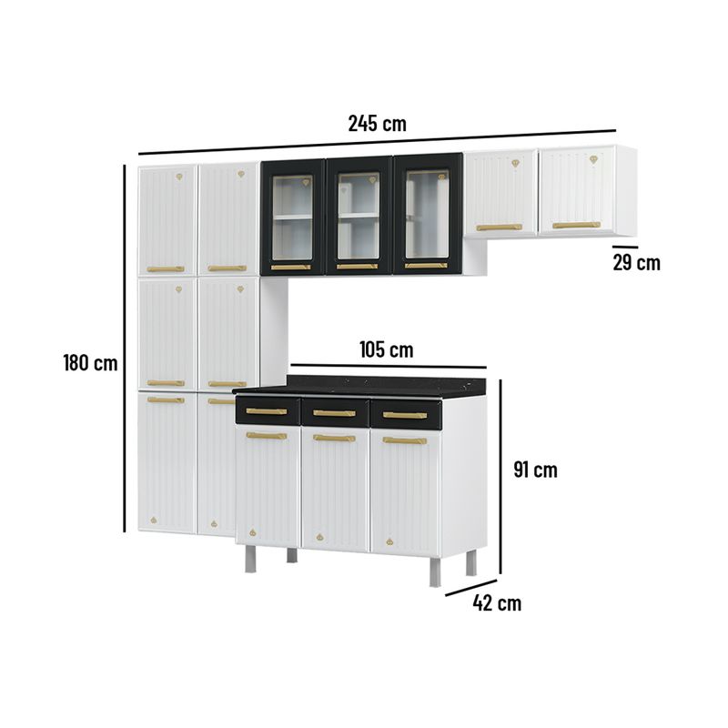 cozinha-completa-modulada-aco-4-pecas-com-balcao-com-tampo-multimoveis-cr20370-branco-preto