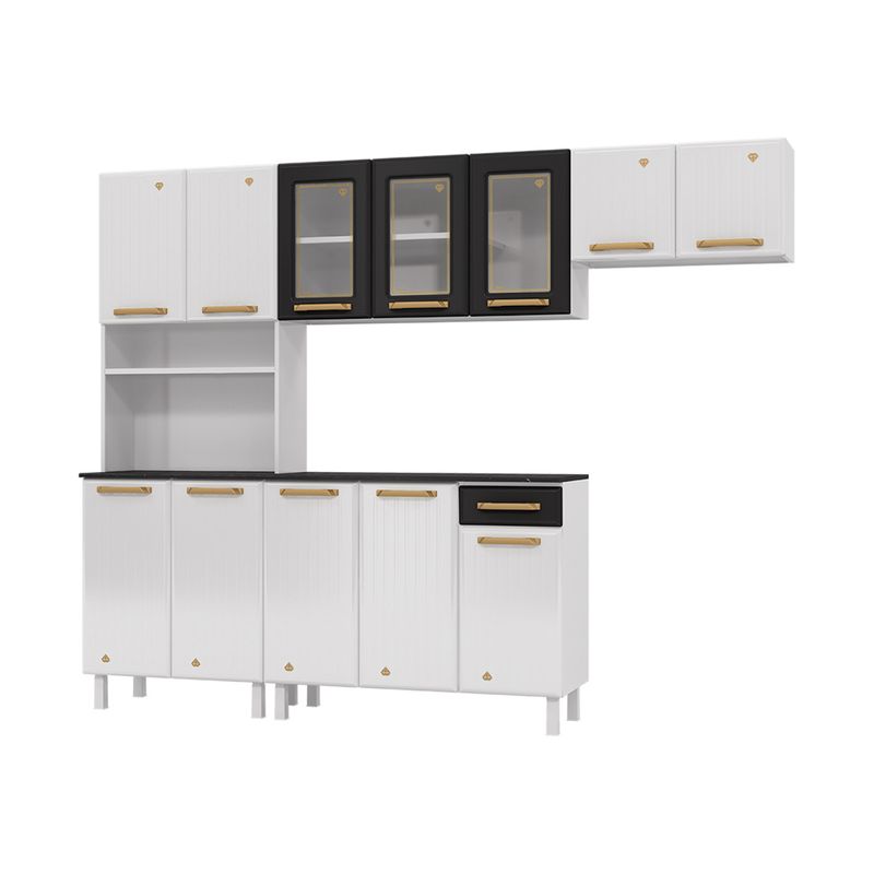 cozinha-completa-de-aco-4-pecas-armario-para-forno-micro-e-balcao-multimoveis-cr20371-branco-preto