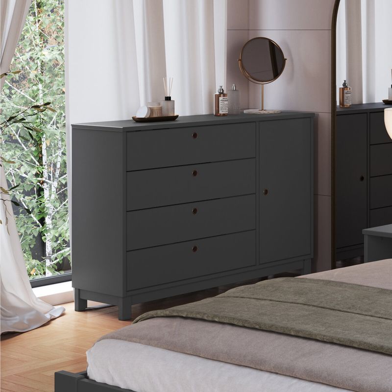 comoda-de-madeira-macica-com-1-porta-e-4-gavetas-110cm-multimoveis-cr35279-charcoal