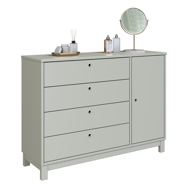 comoda-de-madeira-macica-com-1-porta-e-4-gavetas-110cm-multimoveis-cr35279-verde-frost