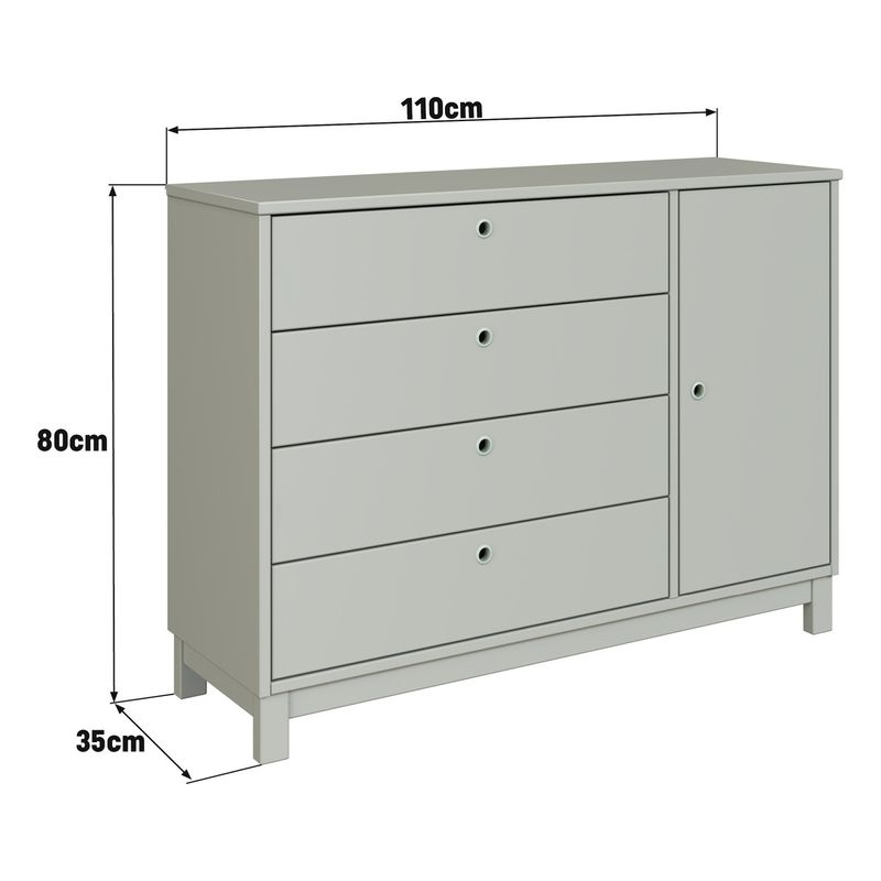 comoda-de-madeira-macica-com-1-porta-e-4-gavetas-110cm-multimoveis-cr35279-verde-frost