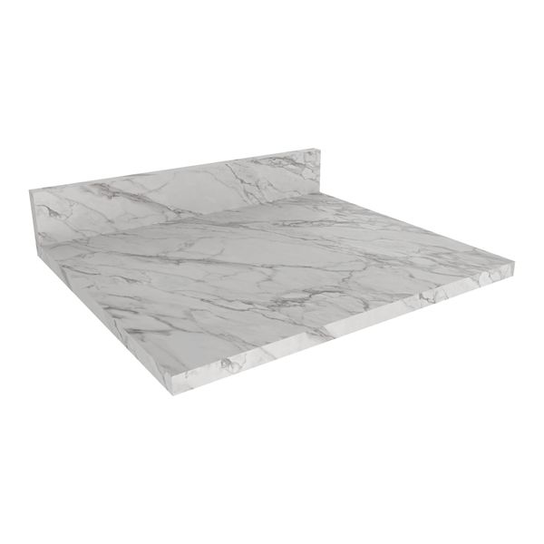 Tampo MDP 25mm para Balcão de Cozinha 60cm Multimóveis CR20427 Mármore Branco