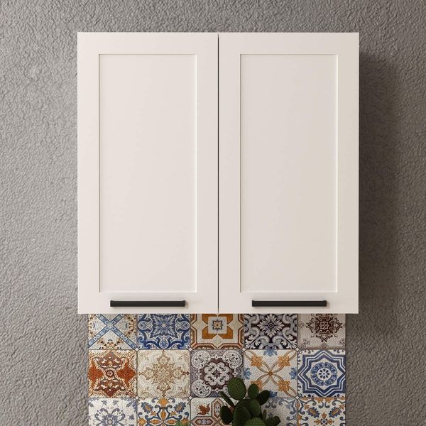 Armário de Cozinha Aéreo em MDF com 2 Portas 80cm Multimóveis CR20431 Branco