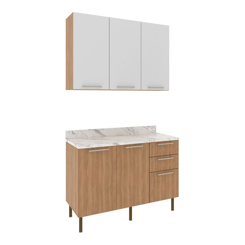 cozinha-compacta-com-armario-e-balcao-com-tampo-120cm-multimoveis-cr20447-freijo-branco-marmore-branco