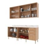 cozinha-compacta-4-pecas-com-armario-e-balcao-com-tampo-multimoveis-cr20448-freijo-marmore-branco