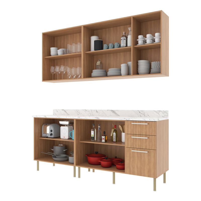cozinha-compacta-4-pecas-com-armario-e-balcao-com-tampo-multimoveis-cr20448-freijo-marmore-branco