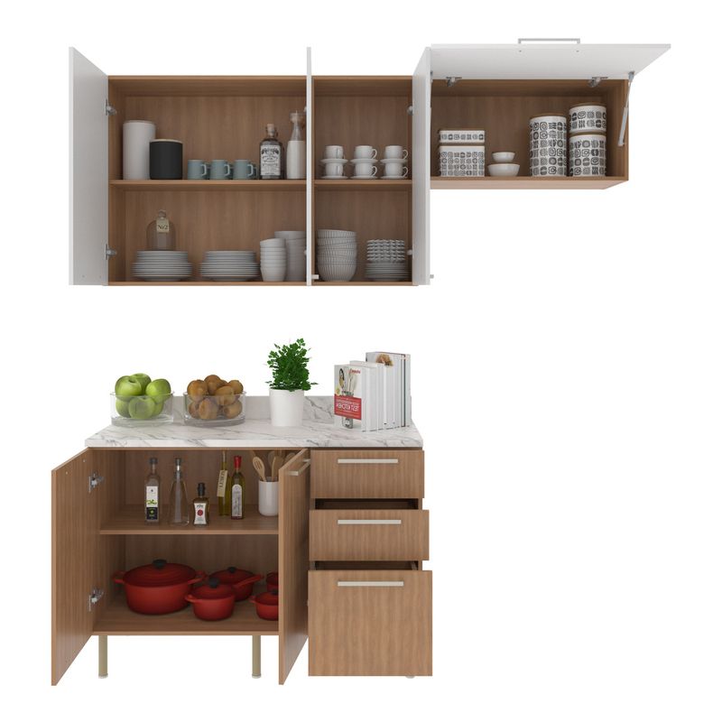 cozinha-compacta-3-pecas-com-armarios-e-balcao-com-tampo-multimoveis-cr20449-freijo-branco-marmore-branco