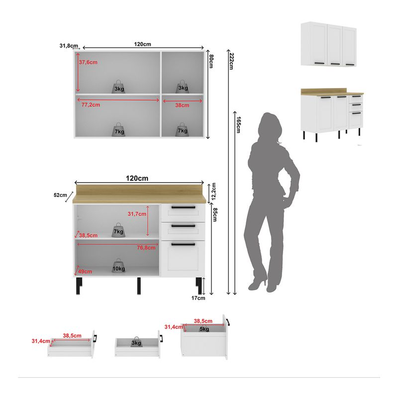 cozinha-compacta-mdf-com-armario-e-balcao-com-tampo-120cm-multimoveis-cr20452-branco-carvalho-tropical