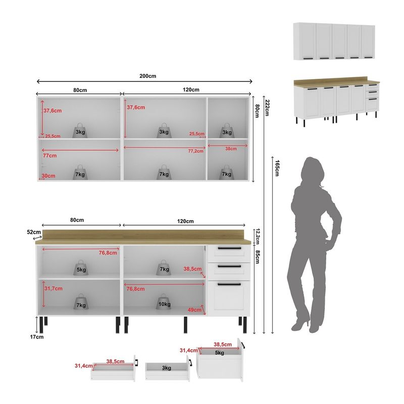 cozinha-compacta-mdf-4-pecas-com-armario-e-balcao-com-tampo-multimoveis-cr20453-branco-carvalho-tropical