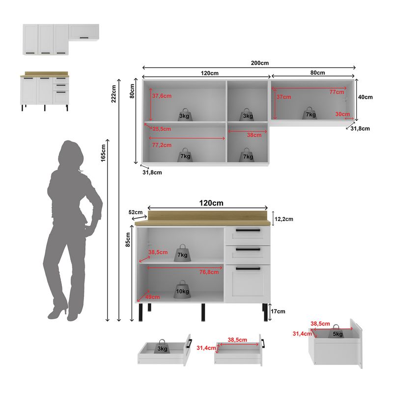 cozinha-compacta-mdf-3-pecas-com-armarios-e-balcao-com-tampo-multimoveis-cr20456-branco-carvalho-tropical