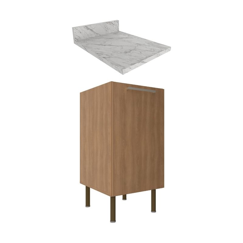 balcao-de-cozinha-com-tampo-e-1-porta-40cm-multimoveis-cr20458-freijo-marmore-branco