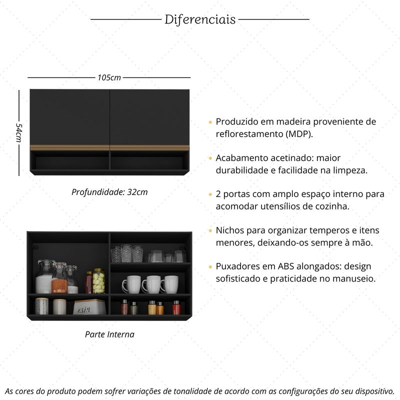 armario-de-cozinha-aereo-105cm-2-portas-e-nichos-veneza-multimoveis-mp2259-preto-dourado