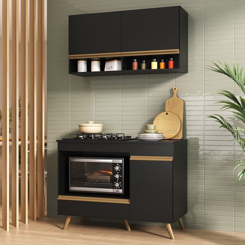 armario-de-cozinha-modulada-compacta-105cm-com-balcao-para-cooktop-veneza-multimoveis-mp2260-preto-dourado