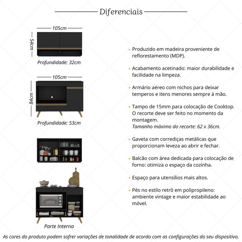 armario-de-cozinha-modulada-compacta-105cm-com-balcao-para-cooktop-veneza-multimoveis-mp2260-preto-dourado
