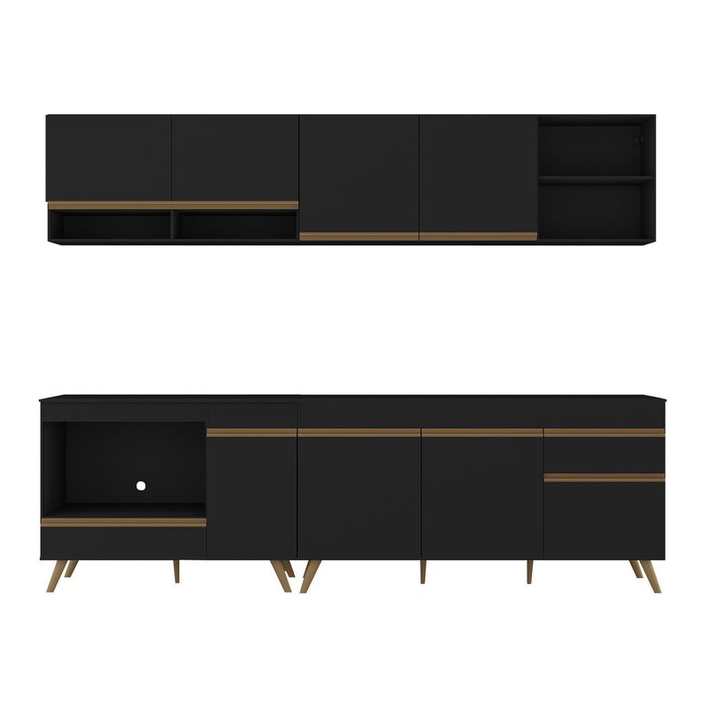 armario-de-cozinha-modulada-compacta-4-pcs-com-balcao-para-cooktop-veneza-multimoveis-mp2261-preto-dourado