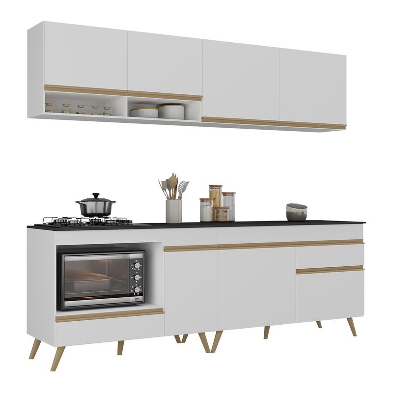 armario-de-cozinha-modulada-compacta-com-balcao-para-cooktop-forno-veneza-multimoveis-mp2262-branco-dourado