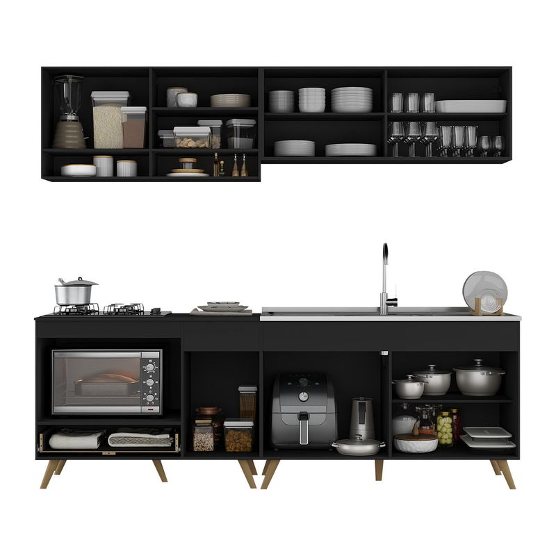 armario-de-cozinha-modulada-compacta-225cm-com-balcao-para-cooktop-veneza-multimoveis-mp2265-preto-dourado