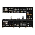 cozinha-modulada-completa-compacta-5-pcs-com-balcao-para-cooktop-veneza-multimoveis-mp2266-preto-dourado