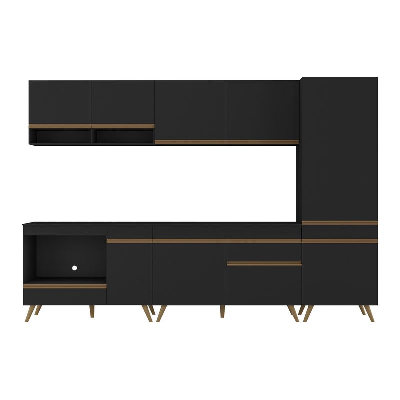 cozinha-modulada-completa-compacta-5-pcs-com-balcao-para-cooktop-veneza-multimoveis-mp2266-preto-dourado
