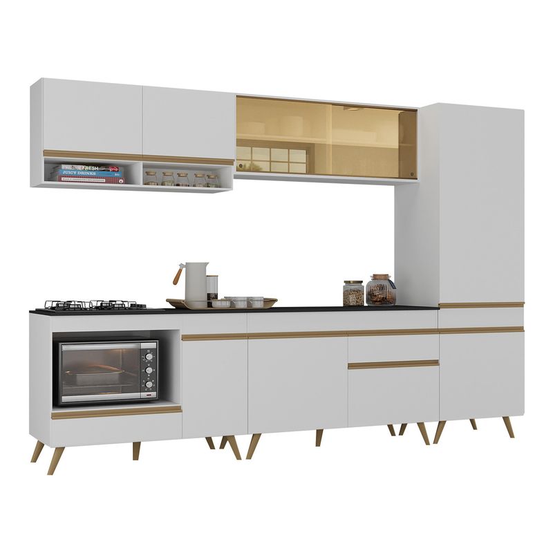 cozinha-modulada-completa-compacta-287cm-com-balcao-para-cooktop-veneza-multimoveis-mp2267-branco-dourado