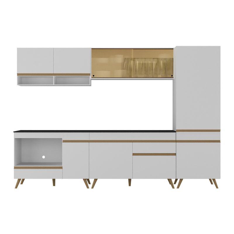cozinha-modulada-completa-compacta-287cm-com-balcao-para-cooktop-veneza-multimoveis-mp2267-branco-dourado