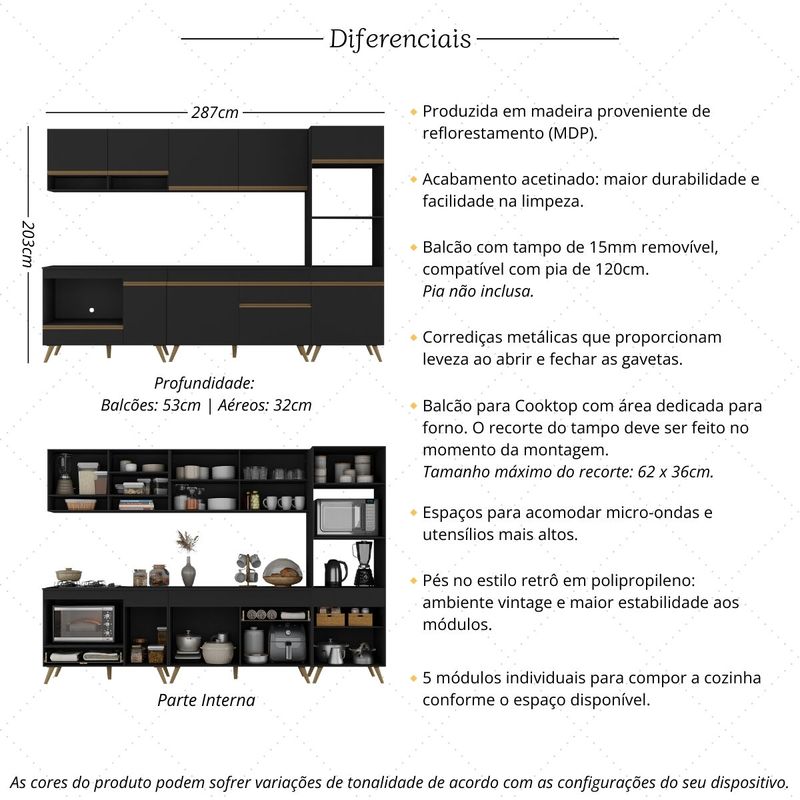 cozinha-modulada-completa-compacta-5-pcs-com-balcao-para-cooktop-veneza-multimoveis-mp2268-preto-dourado