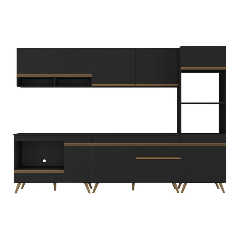cozinha-modulada-completa-compacta-5-pcs-com-balcao-para-cooktop-veneza-multimoveis-mp2268-preto-dourado