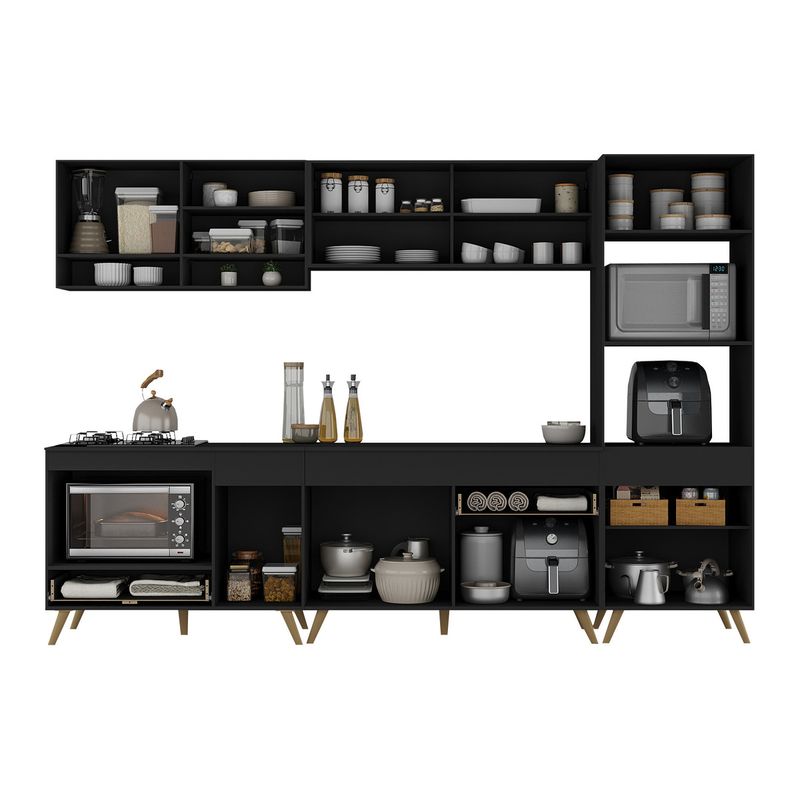 cozinha-modulada-completa-compacta-287cm-com-balcao-para-cooktop-veneza-multimoveis-mp2269-preto-dourado