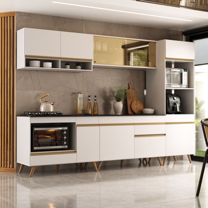cozinha-modulada-completa-compacta-287cm-com-balcao-para-cooktop-veneza-multimoveis-mp2269-branco-dourado