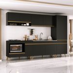 cozinha-modulada-completa-compacta-5-pcs-com-balcao-para-cooktop-veneza-multimoveis-mp2270-preto-dourado