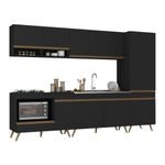 cozinha-modulada-completa-compacta-5-pcs-com-balcao-para-cooktop-veneza-multimoveis-mp2270-preto-dourado