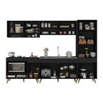 cozinha-modulada-completa-287cm-5-pcs-com-balcao-para-cooktop-veneza-multimoveis-mp2271-preto-dourado