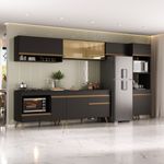 armario-de-cozinha-modulada-completa-357cm-com-balcao-para-cooktop-veneza-multimoveis-mp2274-preto-dourado