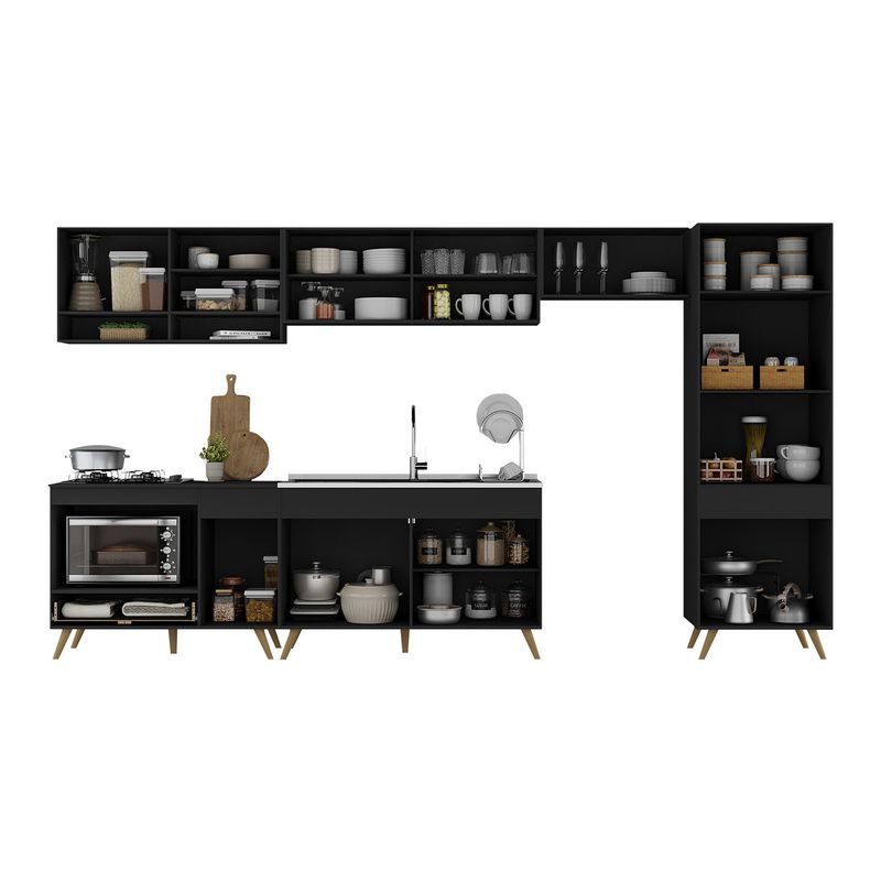 cozinha-modulada-completa-compacta-6-pcs-com-balcao-para-cooktop-veneza-multimoveis-mp2276-preto-dourado