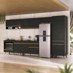 cozinha-modulada-completa-357cm-6-pecas-com-balcao-para-cooktop-veneza-multimoveis-mp2277-preto-dourado
