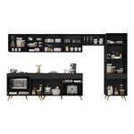 cozinha-modulada-completa-357cm-6-pecas-com-balcao-para-cooktop-veneza-multimoveis-mp2277-preto-dourado