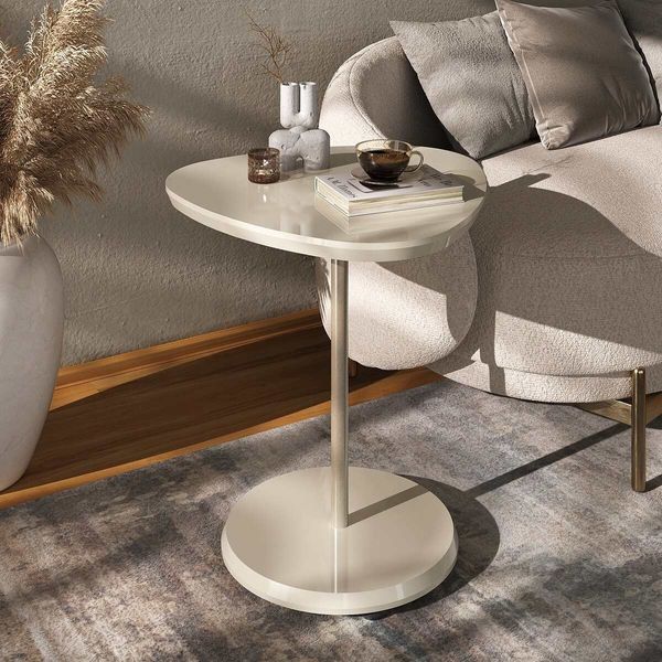 Mesa Lateral Apoio MDF 45cm Multimóveis CR45302 Off White