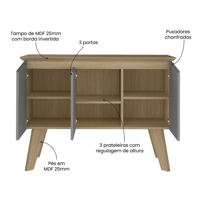 aparador-buffet-110cm-3-portas-com-pes-retro-multimoveis-cr50128-carvalho-grafite
