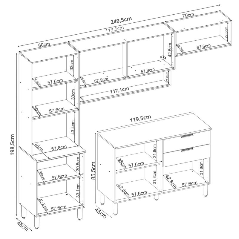 armario-de-cozinha-compacta-com-balcao-250cm-4-pcs-multimoveis-cr20467-amendola-grafito-prime-tx